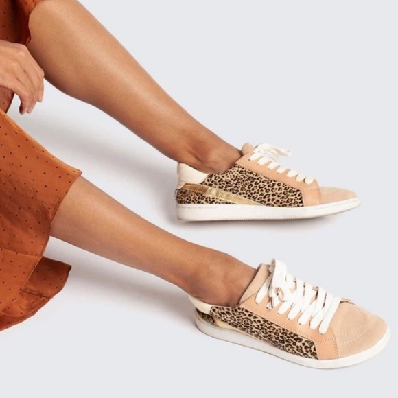 Dolce Vita Shoes - Dolce Vita Blush Leopard Glitter Tennis Shoes 8.5